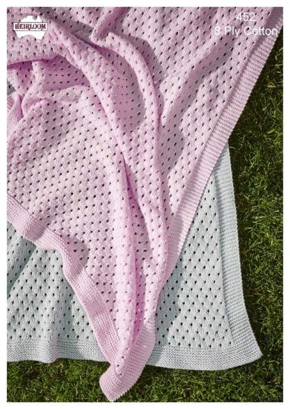 Leaflet 452 - Heirloom Lace Cot Blanket - Mooroolbark Wool