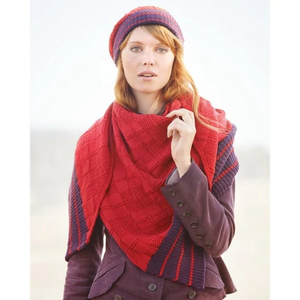 Leaflet 452 - Superfine Check Stitch Beanie & Wrap - Mooroolbark Wool