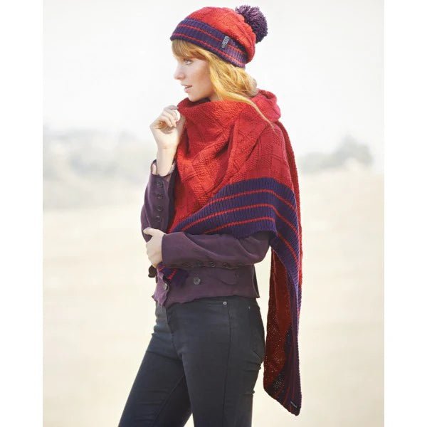 Leaflet 452 - Superfine Check Stitch Beanie & Wrap - Mooroolbark Wool