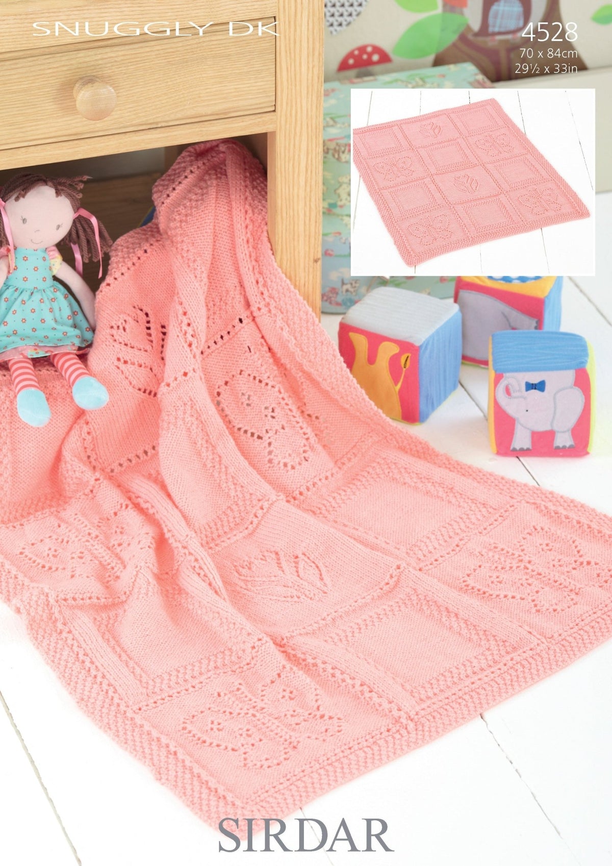 Leaflet 4528 - Sirdar DK baby blanket - Mooroolbark Wool