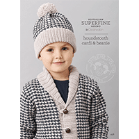 Leaflet 456 - Houndstooth Cardi & Beanie - Mooroolbark Wool