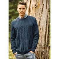 Leaflet 462 - Mens' Textured Pullover CL2222 - Mooroolbark Wool