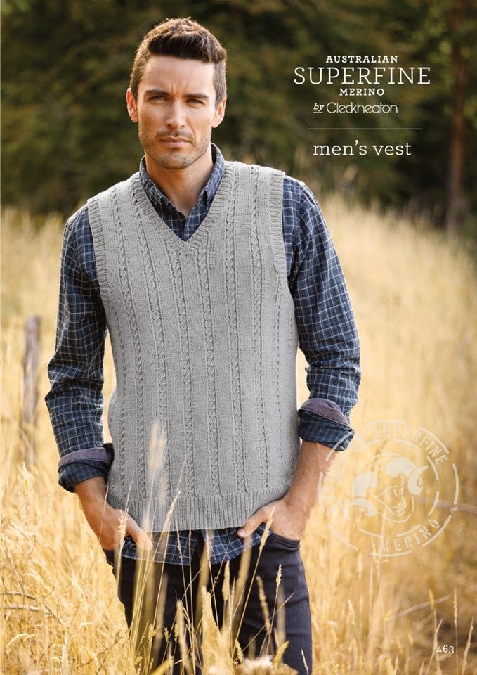 Leaflet 463 - Cleckheaton Men's Vest - Mooroolbark Wool