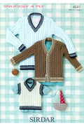 Leaflet 4641 - Sirdar Snuggly 4 Ply cardigan, jumper & vest - Mooroolbark Wool