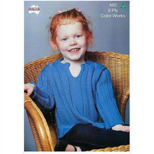 Leaflet 465 - Heirloom 8 Ply - Original Copy - Mooroolbark Wool
