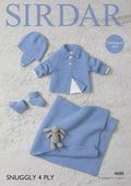 Leaflet 4686 - Sirdar Snuggly 4 ply Prem - 2 yrs Jacket, hat, sox & blanket - Mooroolbark Wool