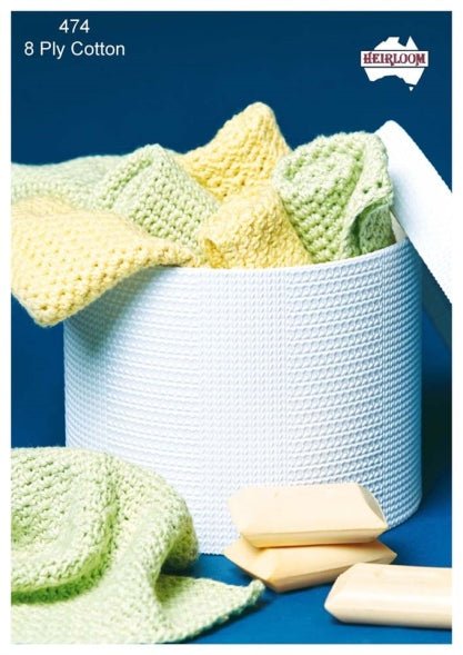 Leaflet 474 - Heirloom Assorted Wash Cloths - Original Copy - Mooroolbark Wool