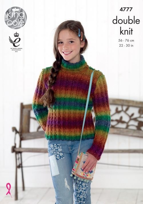 Leaflet 4777 - King Cole DK sweater & waistcoat - Mooroolbark Wool