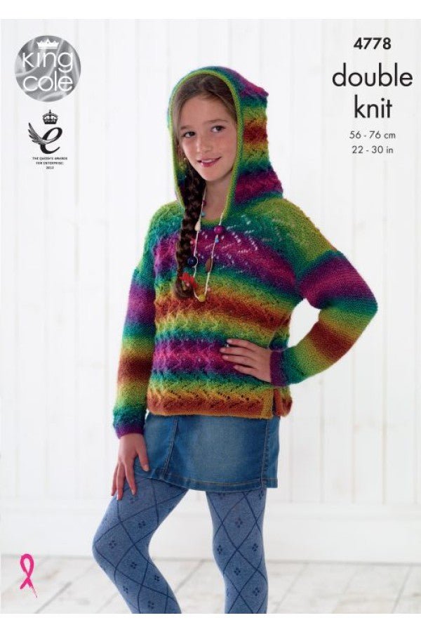 Leaflet 4778 - King Cole DK hoodie & jumper - Mooroolbark Wool