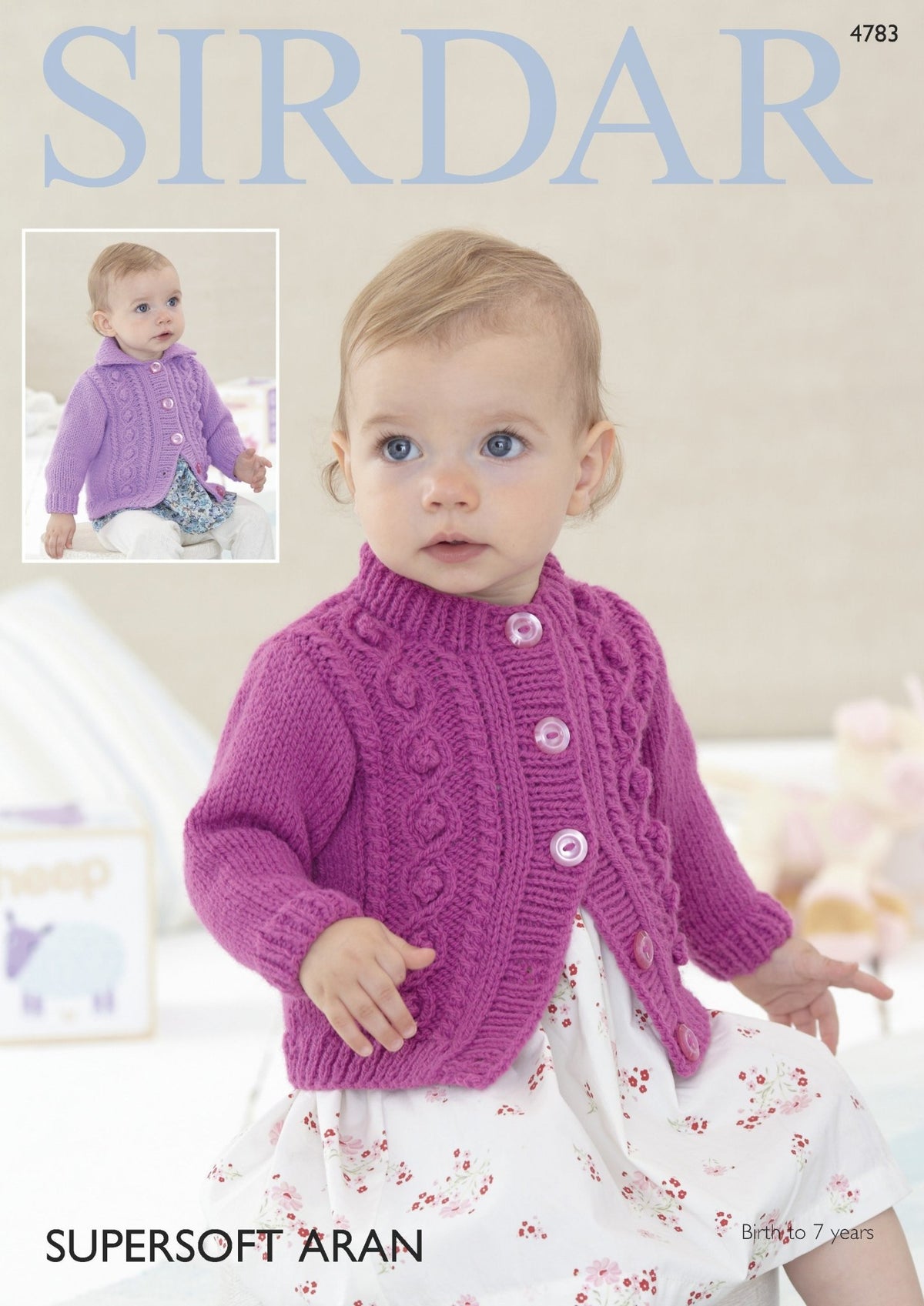 Leaflet 4783 - Sirdar 10 Ply Aran Cardigan - Mooroolbark Wool