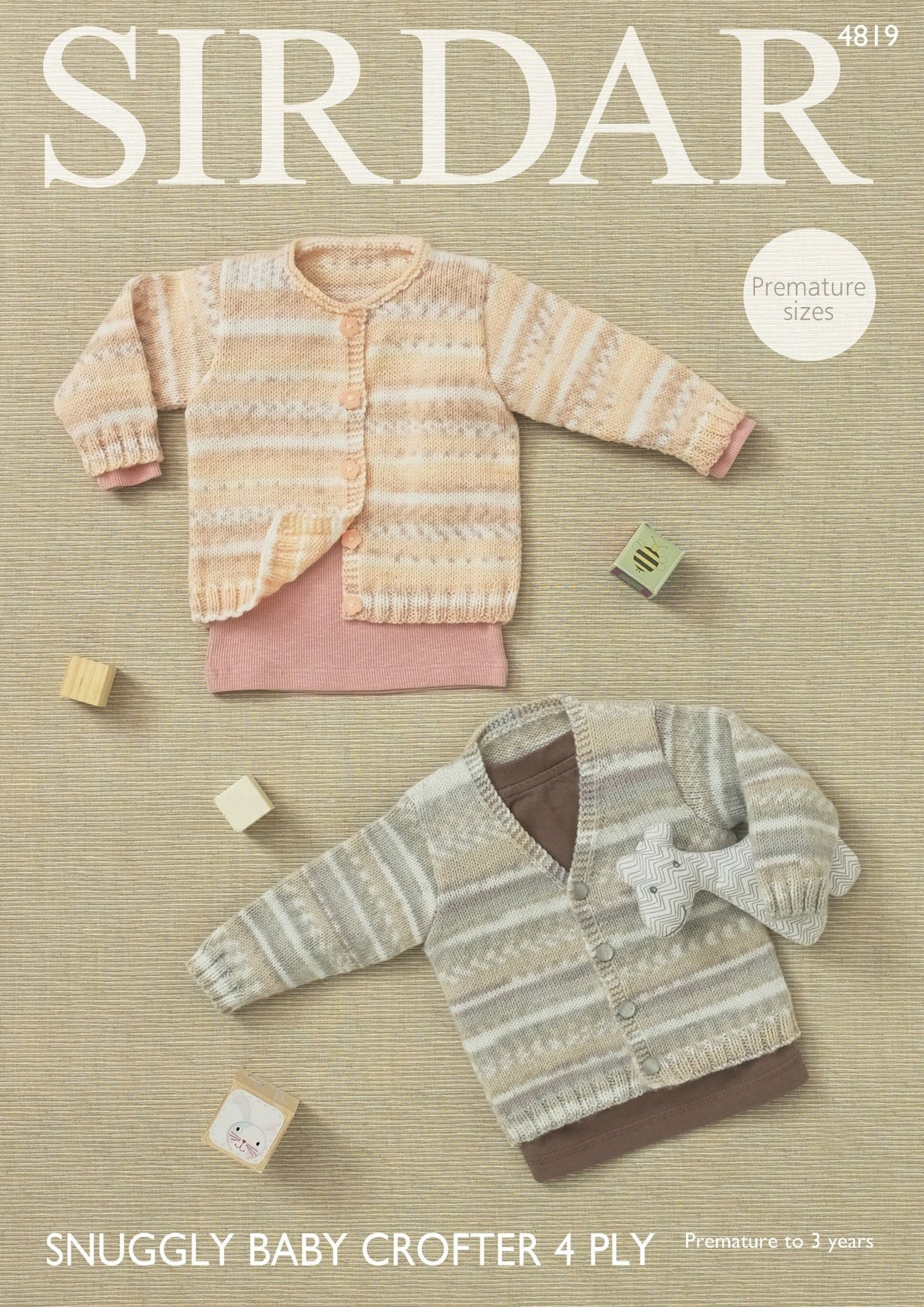 Leaflet 4819 - Sirdar 4 Ply Cardigans - Mooroolbark Wool