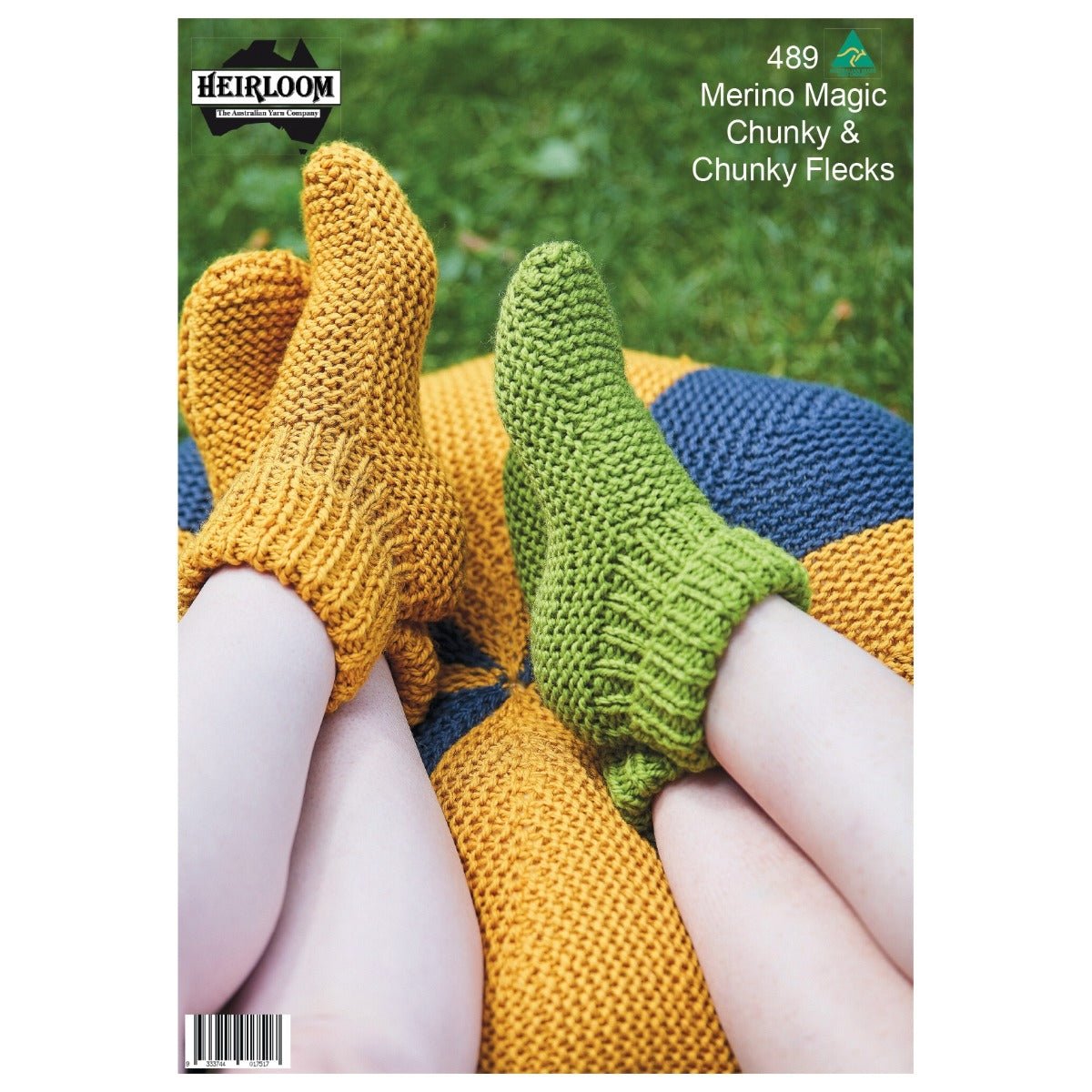 Leaflet 489 - Heirloom Slipper Socks and Footstool - Original Copy - Mooroolbark Wool