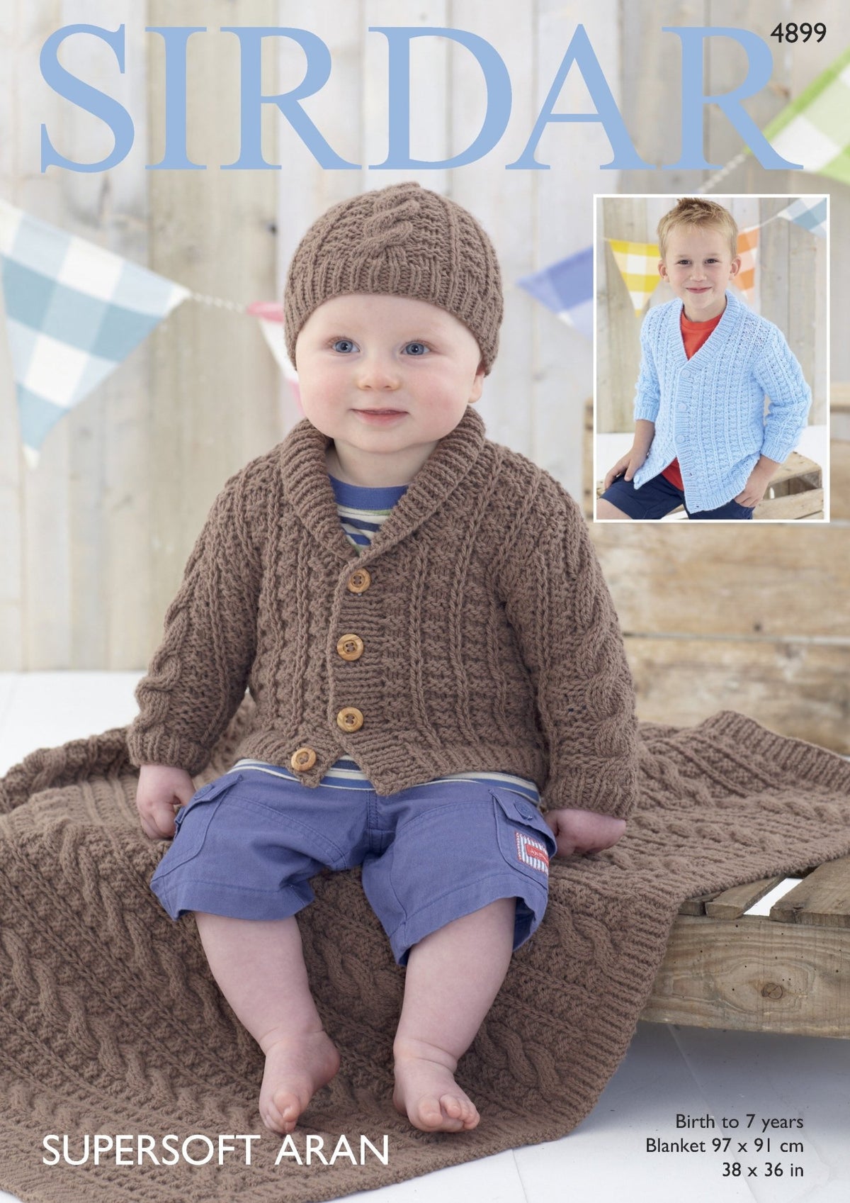 Leaflet 4899 - Sirdar 10 Ply Aran jacket hat - Mooroolbark Wool