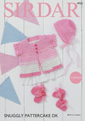 Leaflet 4920 - Sirdar DK Crochet  jacket, bonnet, bootees & mitts - Mooroolbark Wool