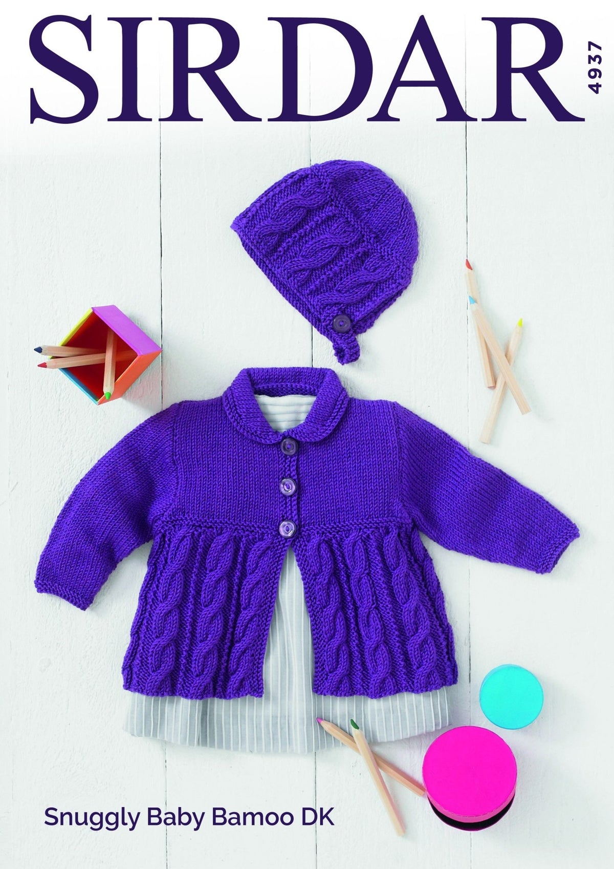 Leaflet 4937 - Sirdar DK  jacket & bonnet - Mooroolbark Wool