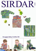 Leaflet 5151 - Sirdar Crofter DK jumper, vest, hat & blanket 0-7 yrs - Mooroolbark Wool