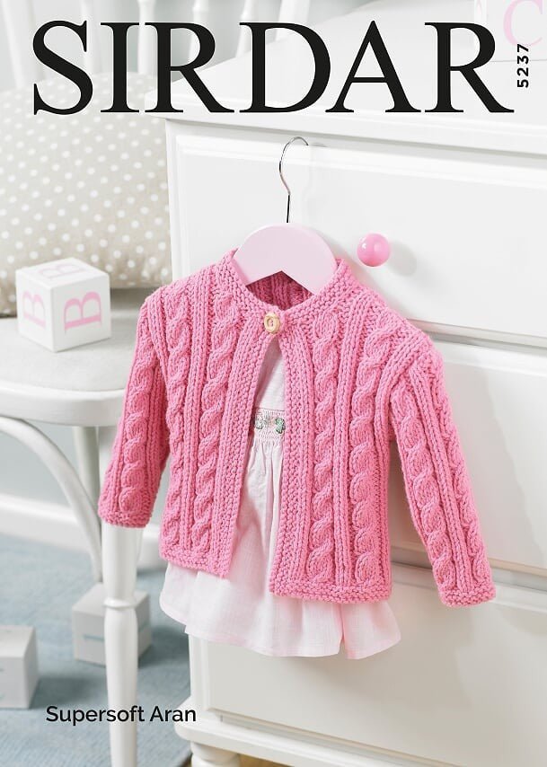 Leaflet 5237 - Sirdar 10ply Cable Jacket Birth - 3 yrs - Mooroolbark Wool