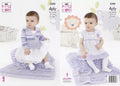 Leaflet 5390 - King Cole 4 ply cardigan, dress & blanket - Mooroolbark Wool