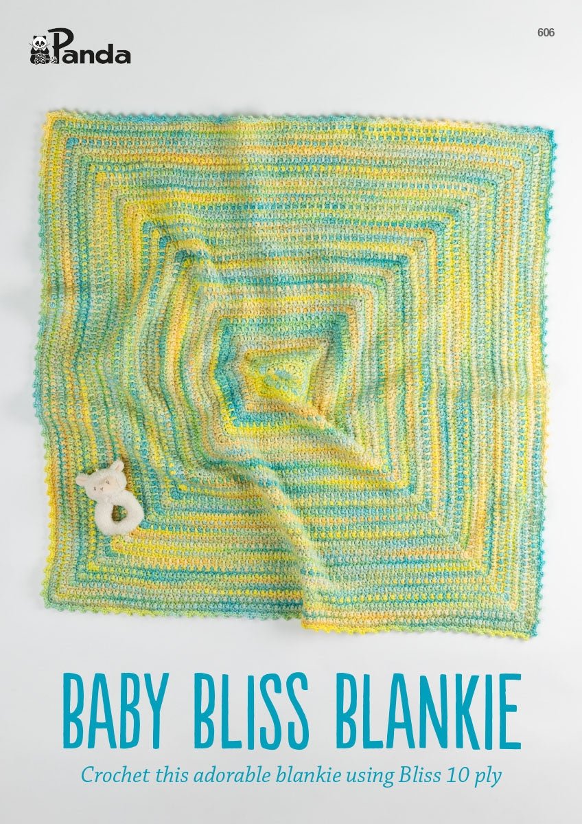Leaflet 606 - Panda Baby Bliss Blankie - Mooroolbark Wool