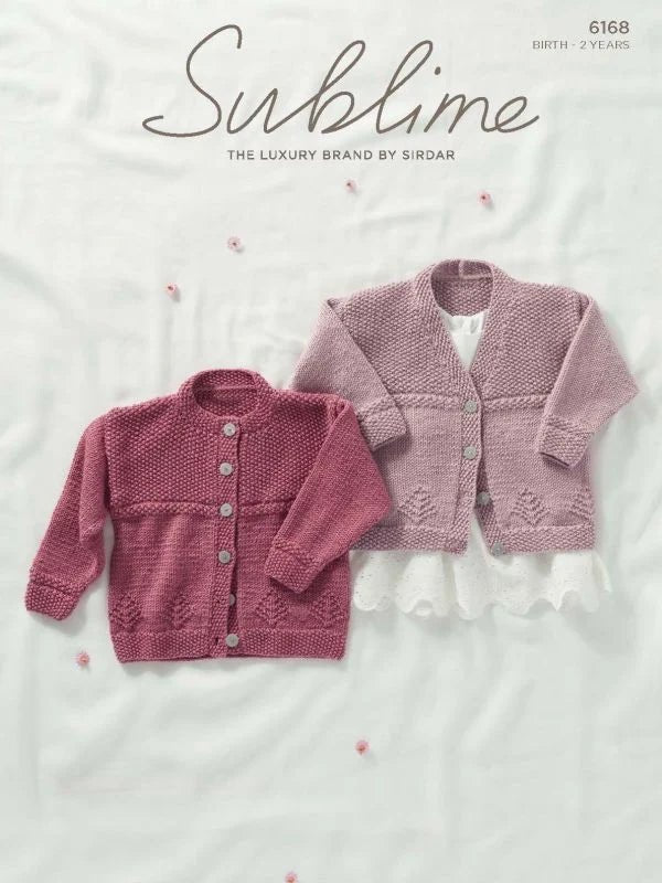 Leaflet 6168 - Sublime DK Cardigan 0-2 yrs - Mooroolbark Wool