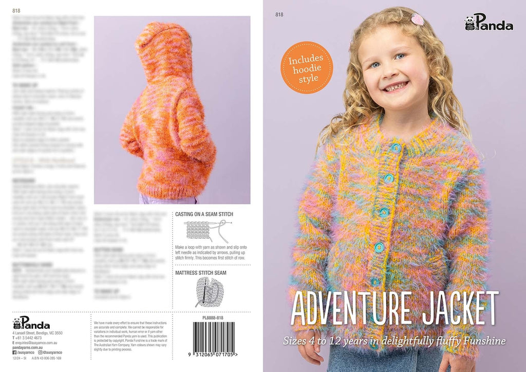 Leaflet 818 - Panda Adventure Jacket - Mooroolbark Wool