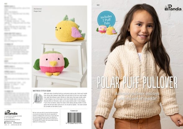 Leaflet 822 - Panda Polar Puff Pullover - Mooroolbark Wool