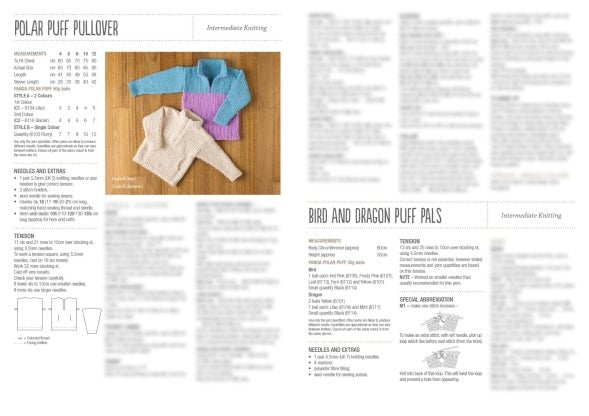 Leaflet 822 - Panda Polar Puff Pullover - Mooroolbark Wool