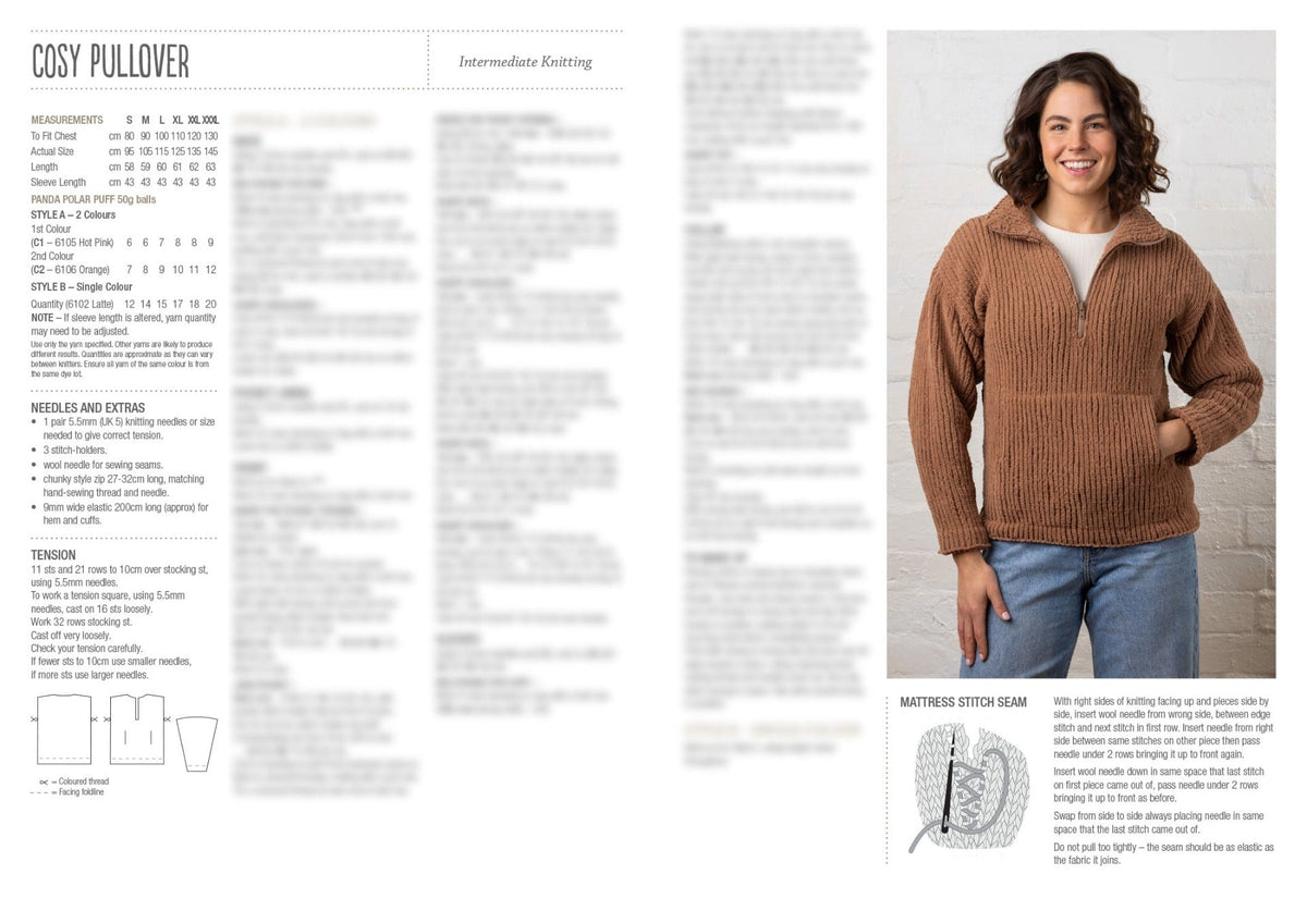 Leaflet 823 - Panda Cosy Pullover - Mooroolbark Wool