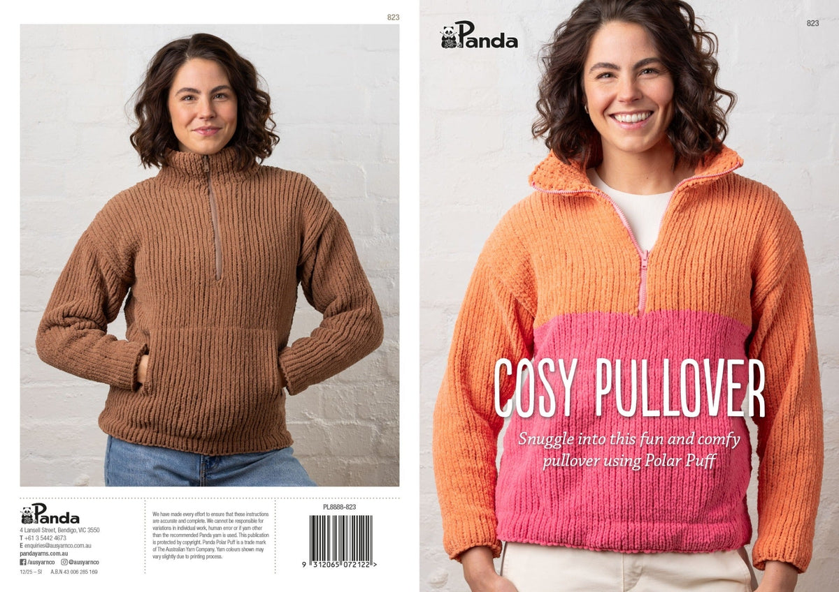 Leaflet 823 - Panda Cosy Pullover - Mooroolbark Wool