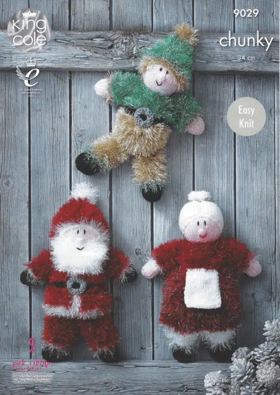 Leaflet 9029 - King Cole Tinsel christmas toys - Mooroolbark Wool