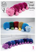 Leaflet 9041 - King Cole Tinsel Chunky doorstop & draught excluder - Mooroolbark Wool