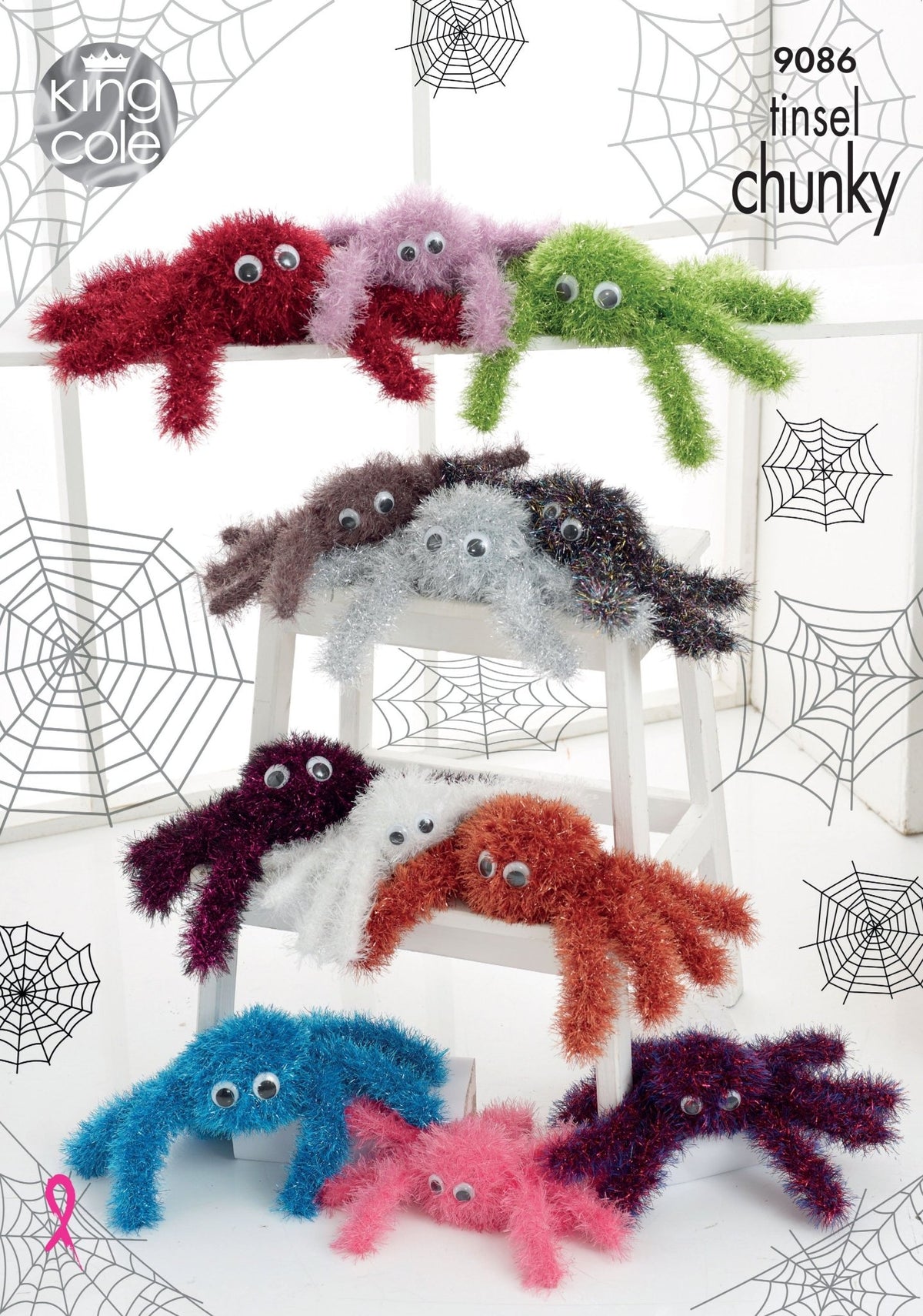 Leaflet 9086 - King Cole Tinsel spiders - Mooroolbark Wool
