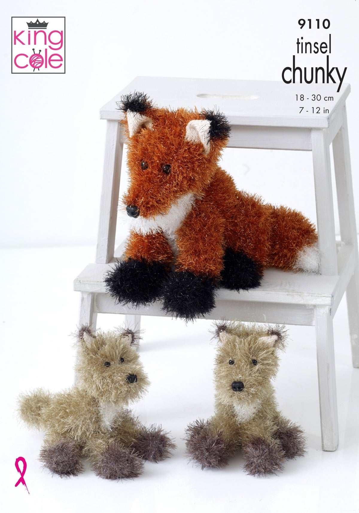 Leaflet 9110 - King Cole Tinsel fox - Mooroolbark Wool