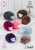 Leaflet 9148 - King Cole Tinsel hedgehogs - Mooroolbark Wool