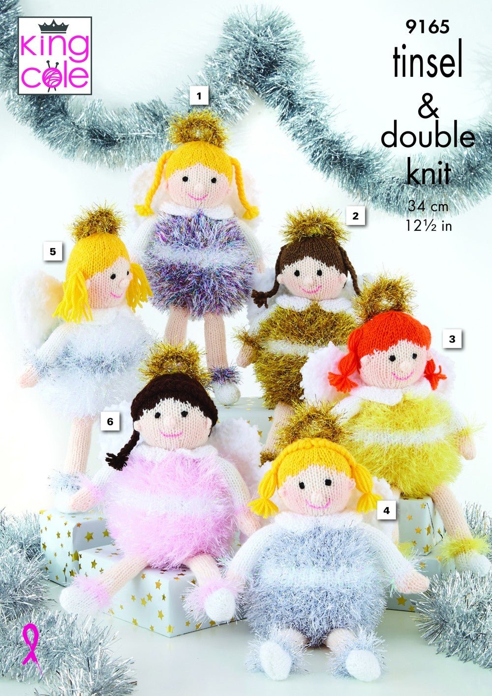 Leaflet 9165 - King Cole Tinsel & DK dolls - Mooroolbark Wool