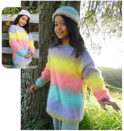 Leaflet P356 - Countrywide Yarns Child's Jersey & Hat - Original Copy - Mooroolbark Wool
