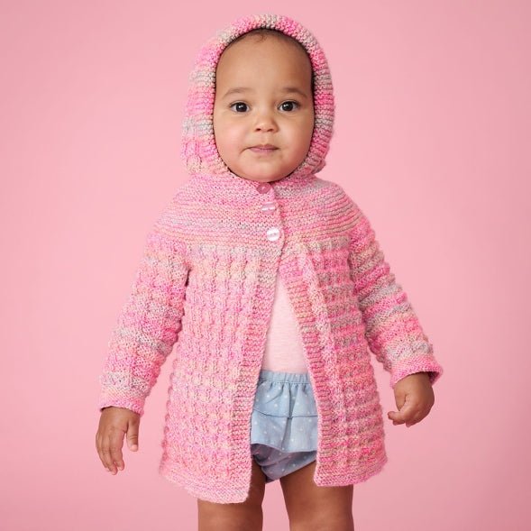 Leaflet - Panda Happy Go Brightly Hooded Coat - Mooroolbark Wool