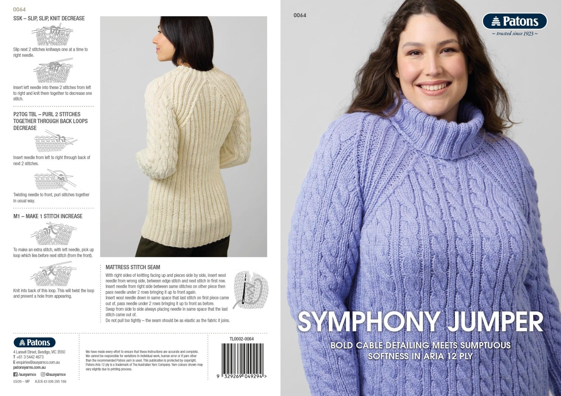 Leaflet 0064 - Patons Symphony Jumper