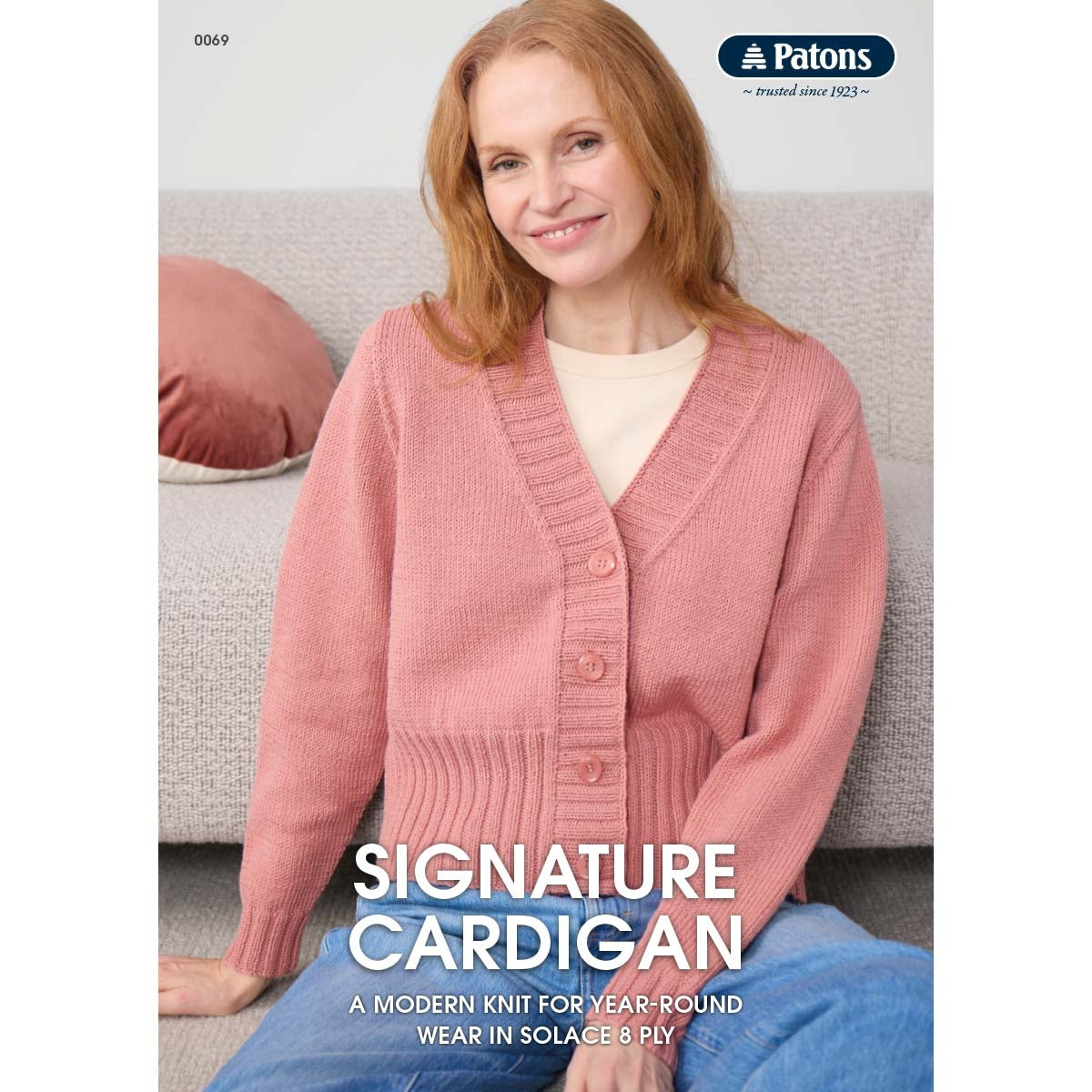 Leaflet 0069 - Patons Signature Cardigan in 8 ply