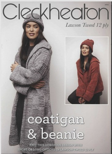 Leaflet 1011 - Cleckheaton 12 Ply Coatigan & Beanie - SALE