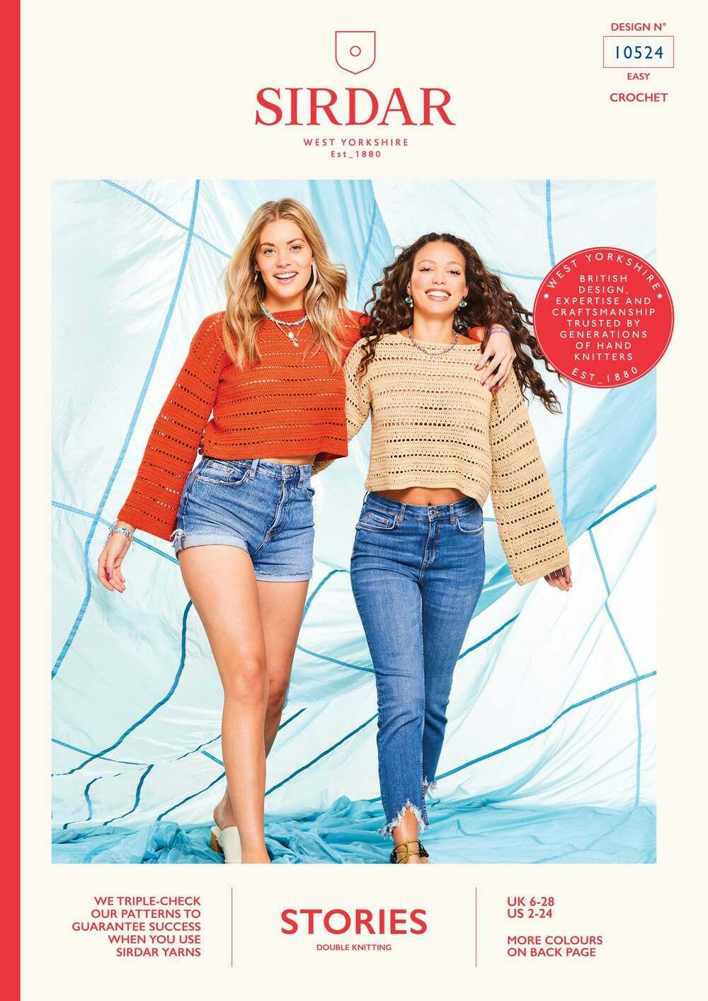 Leaflet 10524 - Sirdar Crochet DK ladies cropped jumper