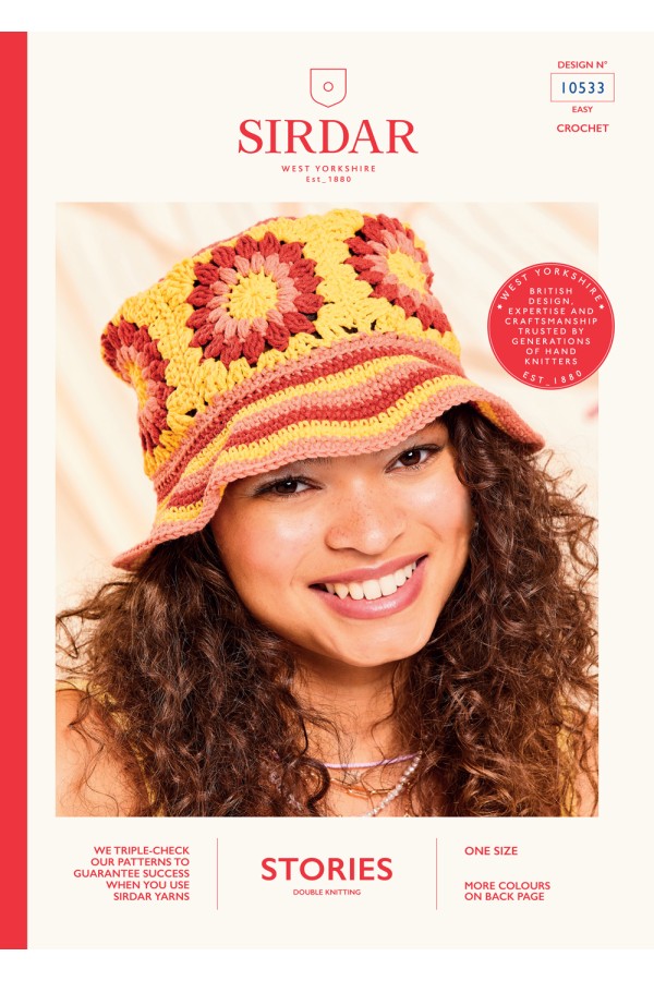 Leaflet 10533 - Sirdar Stories DK Crochet hat