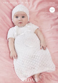 Leaflet 1370 - Sirdar 4 Ply Christening dress