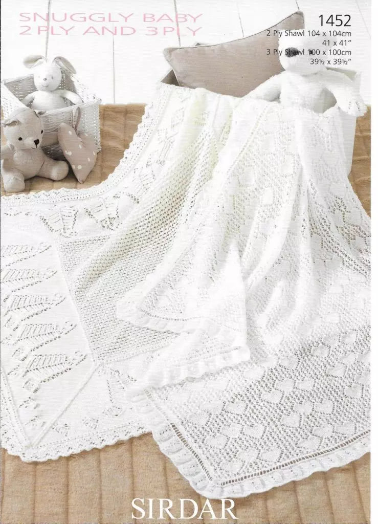 Leaflet 1452 - Sirdar Snuggly 2 & 3 ply shawl