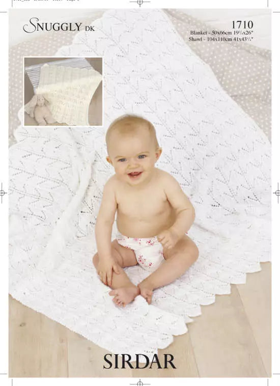 Leaflet 1710 - Sirdar Snuggly DK shawl & blanket