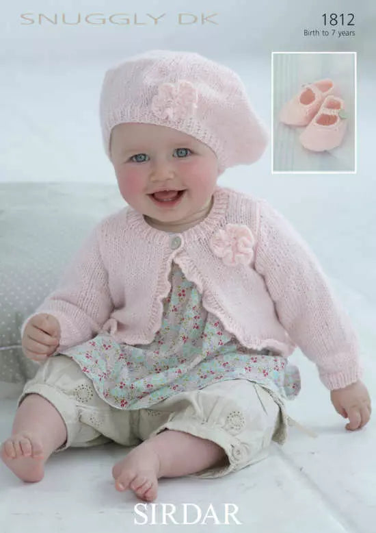 Leaflet 1812 - Sirdar Snuggly DK jacket, beret & shoes