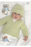 Leaflet 1815 Sirdar Snuggly DK Cardigan, Hoodie & Hat