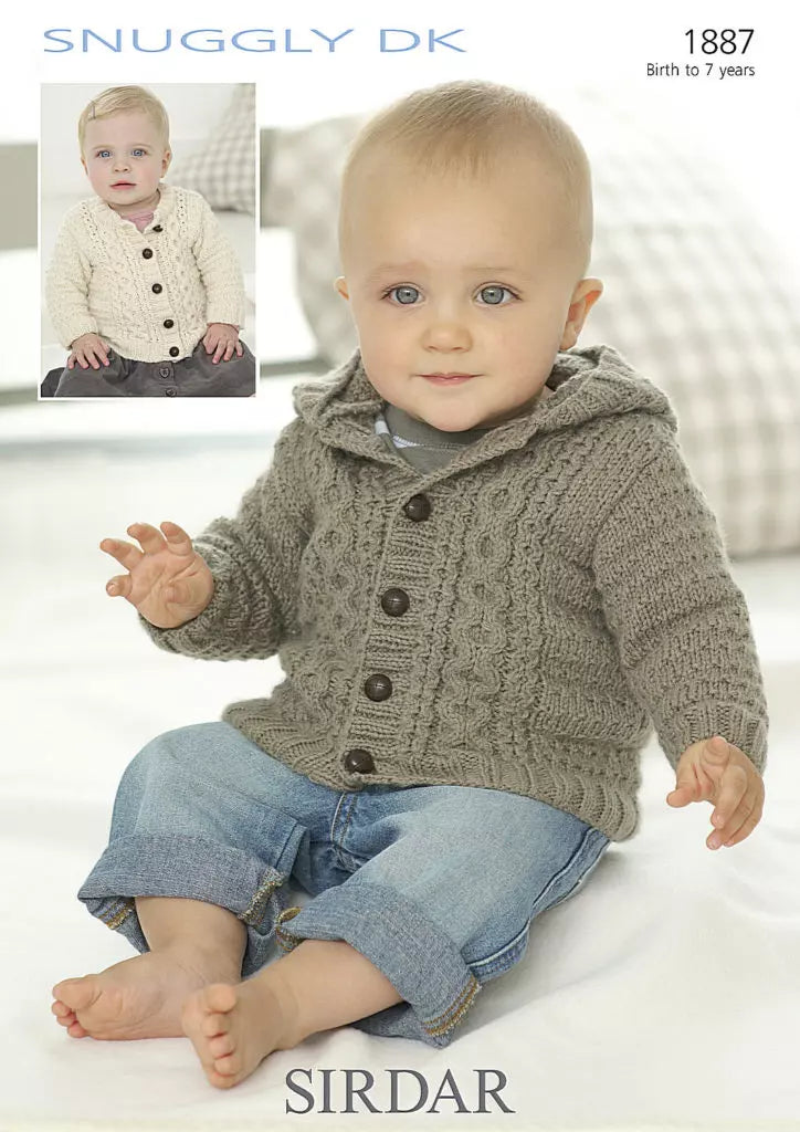 Leaflet 1887 - Sirdar Snuggly DK cardigan & hoodie 