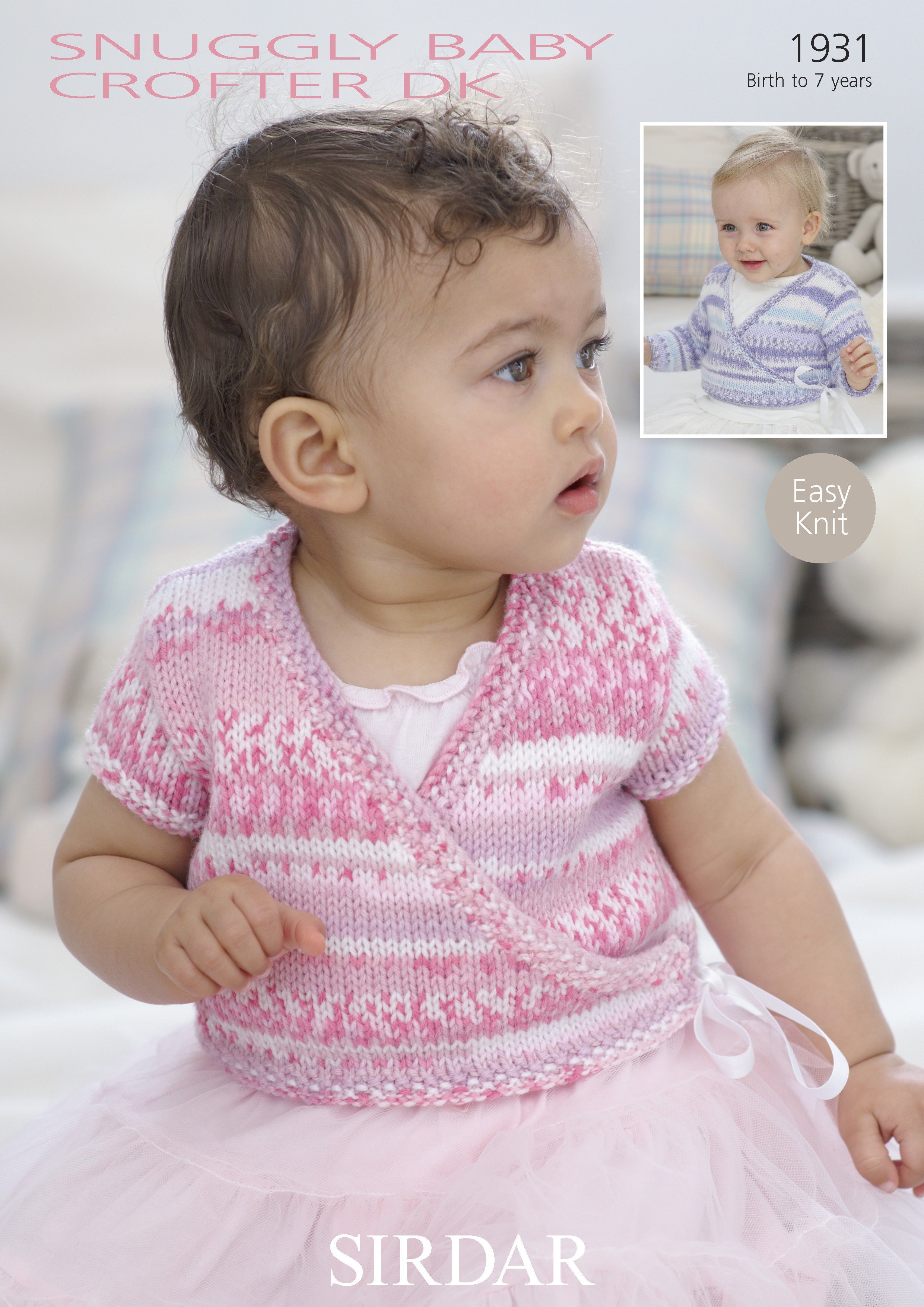 Leaflet 1931 - Sirdar Snuggly Baby Crofter wrap cardigan