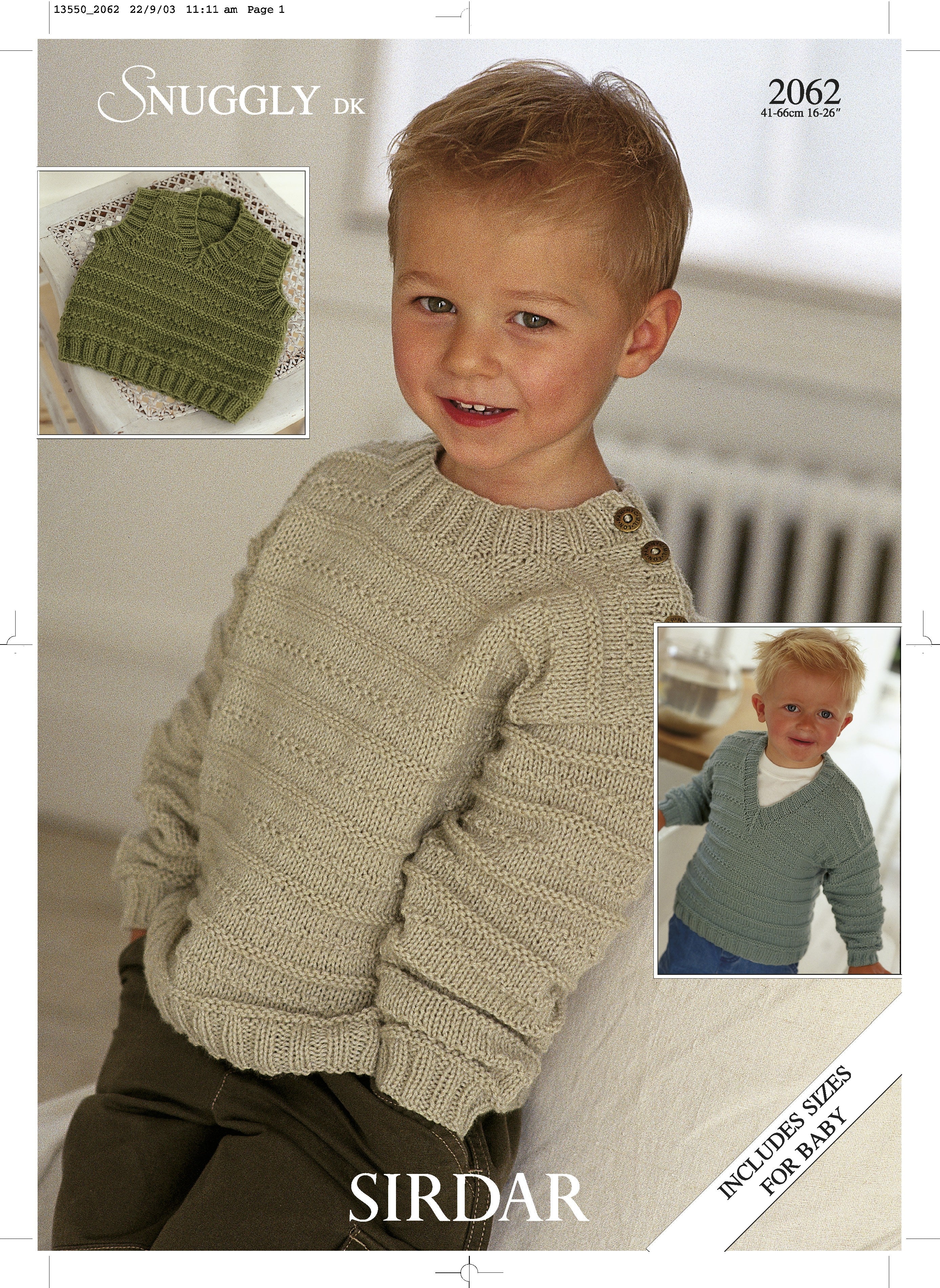 Leaflet 2062 - Sirdar DK jumper 0 - 6 yrs